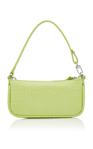 Mini Rachel Croc-Effect Leather Shoulder Bag展示图