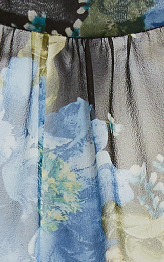 Barnaby Mockneck Floral Silk Blouse展示图