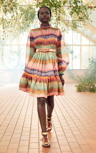 The Lovestruck Rainbow Silk Mini Dress展示图