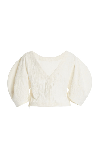 Peni Organic Cotton-Linen Cropped Top展示图