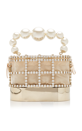 Holli Hide and Seek Crystal-Embellished Brass Mini Bag展示图