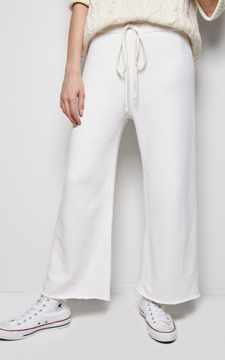 Kiki Cropped Cotton Wide-Leg Sweatpants展示图