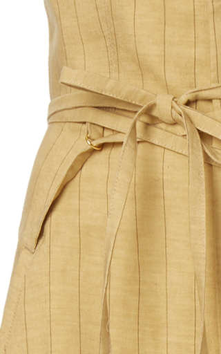 Novio Belted High-Rise Linen Wide-Leg Pants展示图