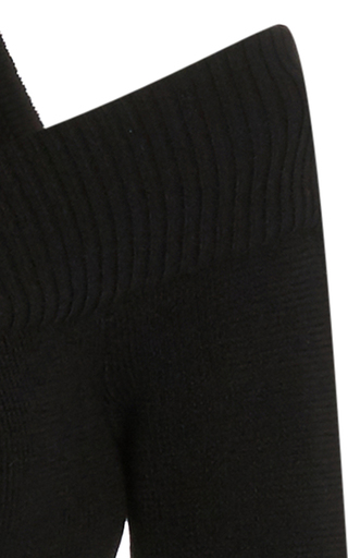 Off-The-Shoulder Wool Turtleneck Top展示图