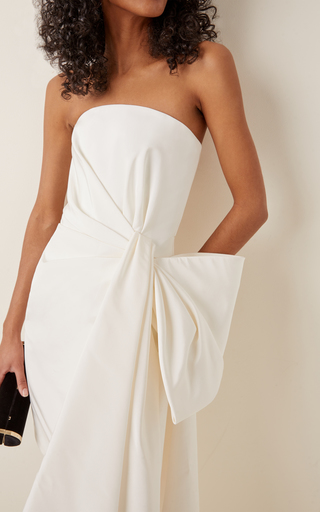 Bow-Detailed Silk Faille Strapless Mini Dress展示图