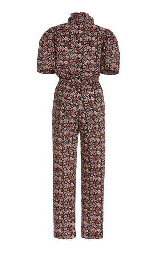 Leslie Tie-Neck Liberty-Print Cotton Jumpsuit展示图