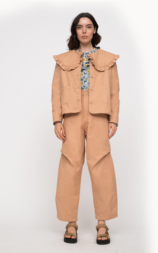 Scarlett Ruffled Stretch-Cotton Jacket展示图