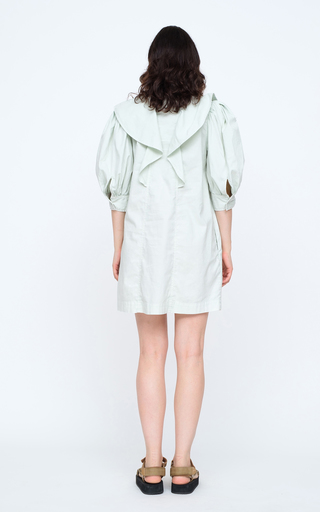 Hildur Ruffled Acid-Washed Cotton Mini Tunic Dress展示图