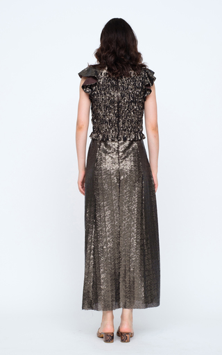 Rachelle Smocked Sequined Midi Dress展示图