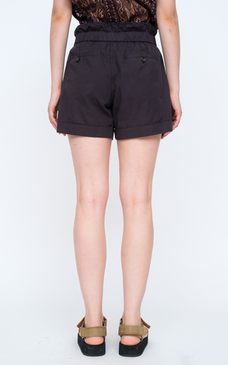 Mariposa Pleated Cotton Twill Drawstring Shorts展示图