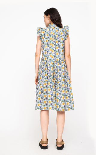 Leslie Ruffled Liberty-Print Cotton Mini Tunic Dress展示图