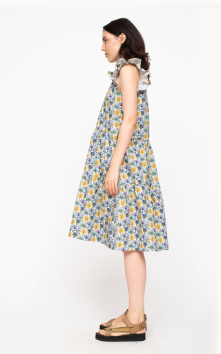 Leslie Ruffled Liberty-Print Cotton Mini Tunic Dress展示图