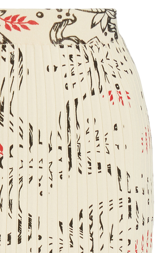 Jupe Printed Ribbed Cotton Midi Skirt展示图