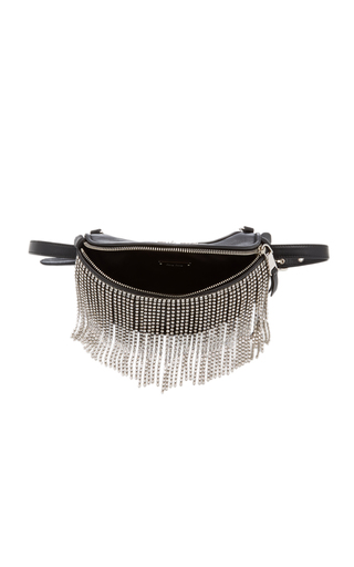 Leather Belt Bag with Crystal Fringe展示图