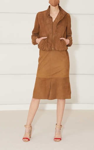 Mabelle Suede Blouson Jacket展示图