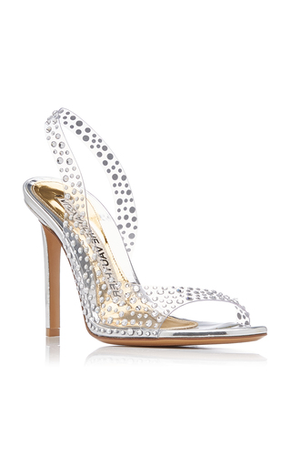 Clara Crystal-Embellished PVC Slingback Pumps展示图