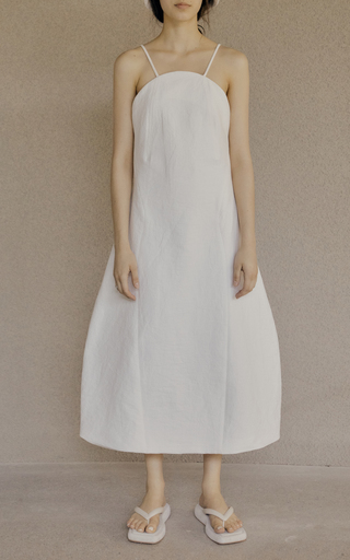 Curved Cotton-Blend Midi Dress展示图