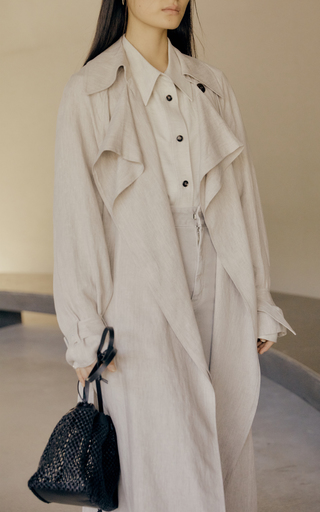 Organic Linen Trench Coat展示图