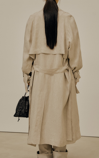 Organic Linen Trench Coat展示图