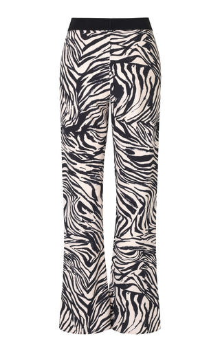 Marc Zebra-Print Crepe Flared Pants展示图