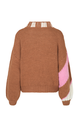 Adonis Oversized Striped Intarsia-Knit Sweater展示图