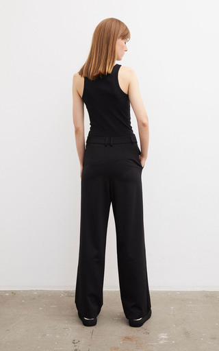 Lucie Jersey-Twill Straight-Leg Trousers展示图