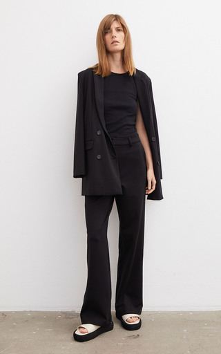 Lucie Jersey-Twill Straight-Leg Trousers展示图