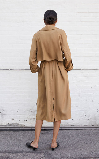 Ramelle Twill Double-Breasted Trench Coat展示图