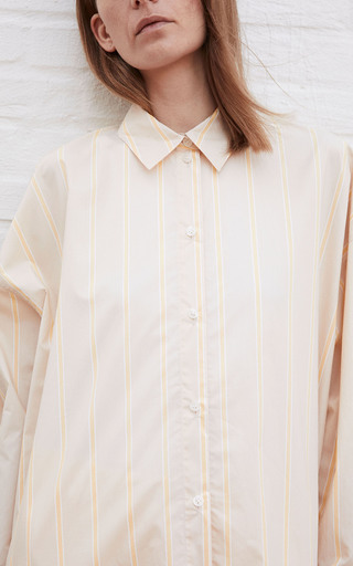 Elasis Oversized Striped Cotton Shirt展示图