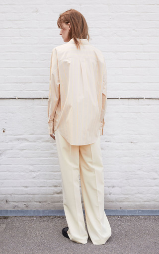 Elasis Oversized Striped Cotton Shirt展示图