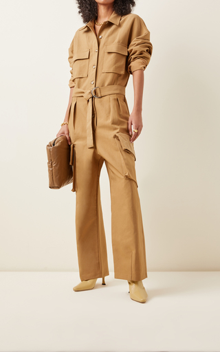 Linda Cotton-Blend Cargo Jumpsuit展示图