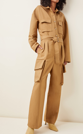 Linda Cotton-Blend Cargo Jumpsuit展示图