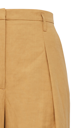 Into The Sun Pleated Linen-Blend Wide-Leg Trousers展示图