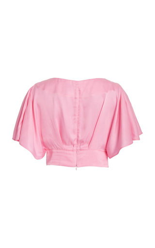 Celcil Knotted Satin Crop Top展示图