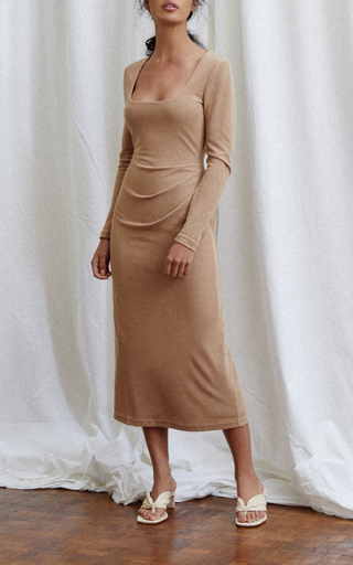 Highfeld Draped Knit-Jersey Midi Dress展示图