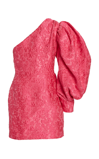 Piermont Floral Jacquard One-Shoulder Mini Dress展示图