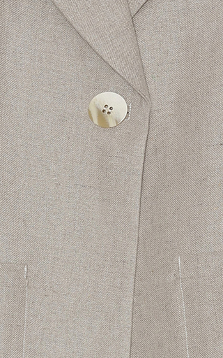 Linen Single-Button Blazer展示图