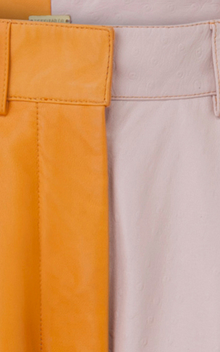 Lea Two Tone Leather Pants展示图