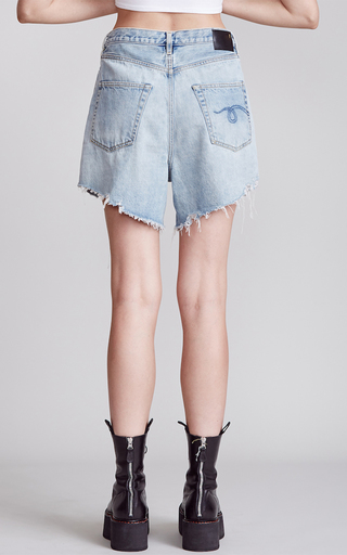 Damon Mid-Rise Pleated Denim Short展示图