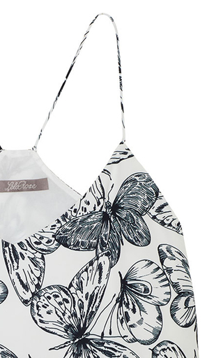 Butterfly Printed Georgette V-Neck Tank Top展示图