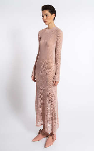 Netted Cashmere-Cotton Maxi Dress展示图