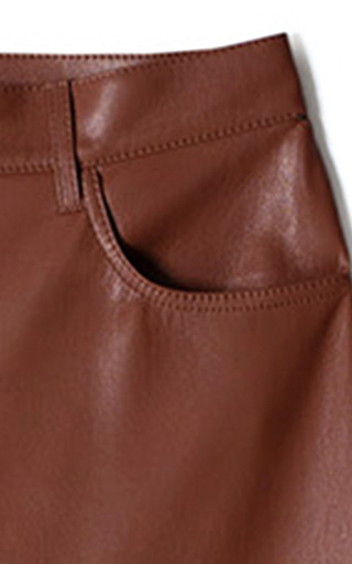 Radha Faux-Leather Wide-Leg Pants展示图