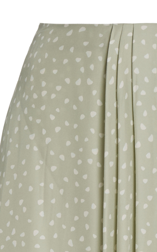 Draped Silk-Blend Dot Skirt展示图