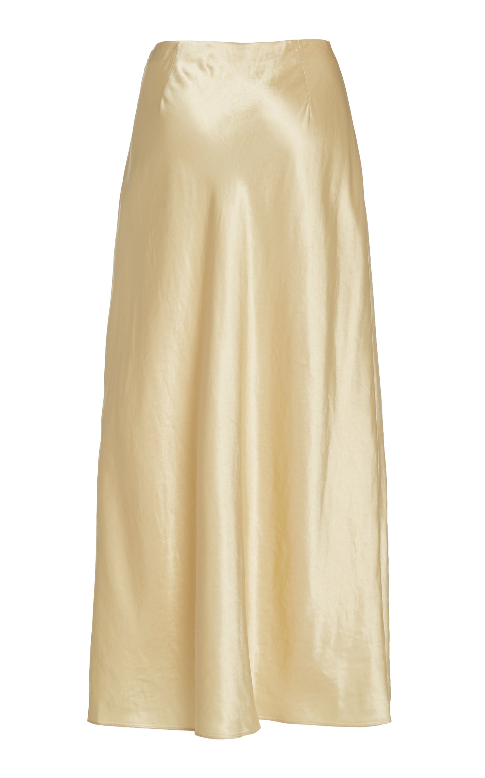 vince satin slip midi skirt