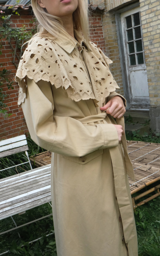 Hazel Broderie-Trimmed Gabardine Trench Coat展示图