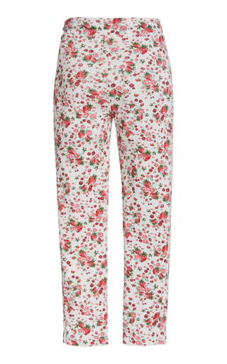 Brentley Printed Pointelle-Cotton Skinny Pants展示图