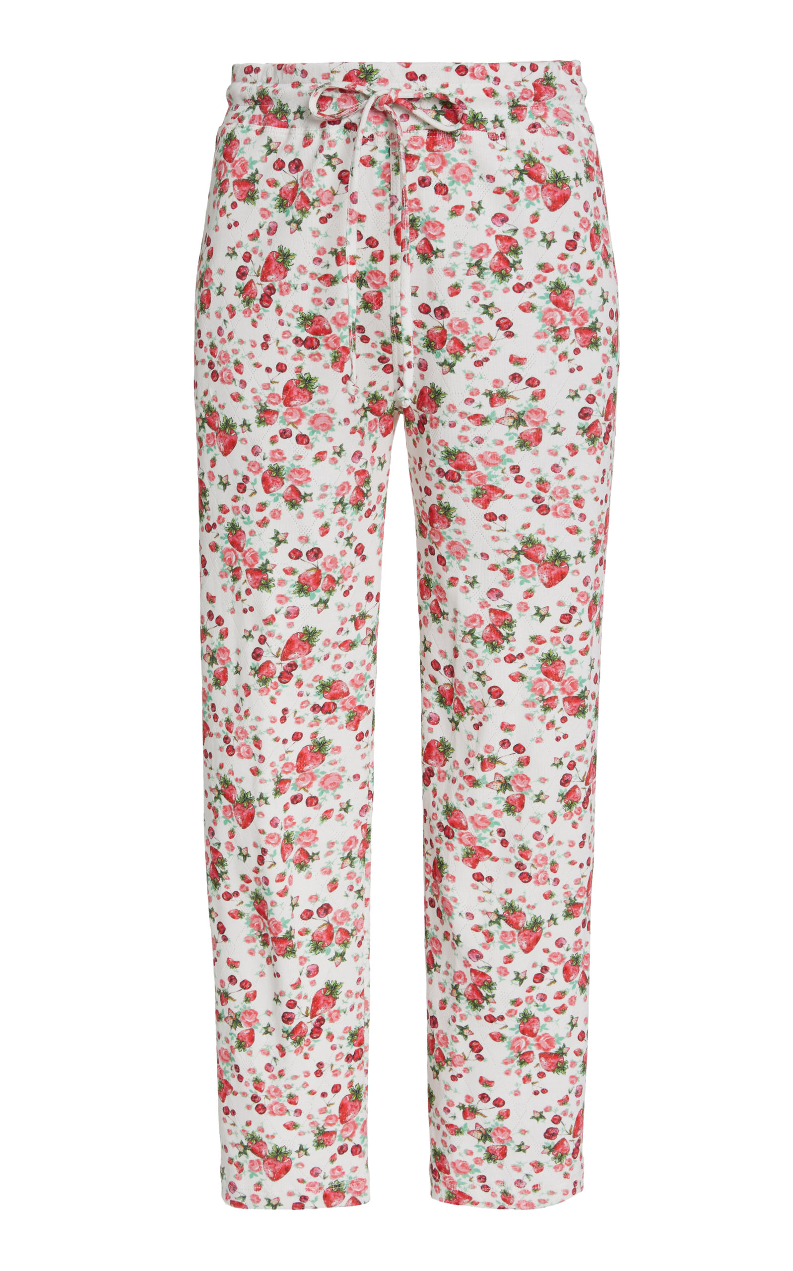 Loveshackfancy Brently Fruity Print Slim Pajama Pants In Cloudy ...