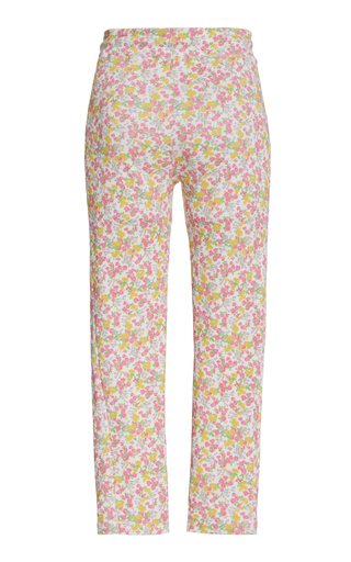 Brentley Printed Pointelle-Cotton Skinny Pants展示图