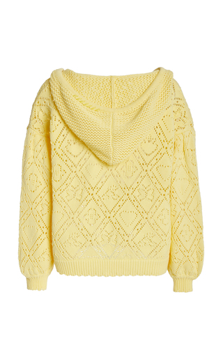 Tomaso Hooded Pointelle-Knit Sweater展示图