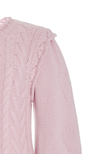 Calantha Embroidered Cable-Knit Sweater展示图